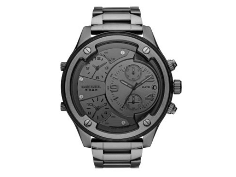 Men's Diesel Boltdown Three-Hand Gunmetal Stainless Steel Watch