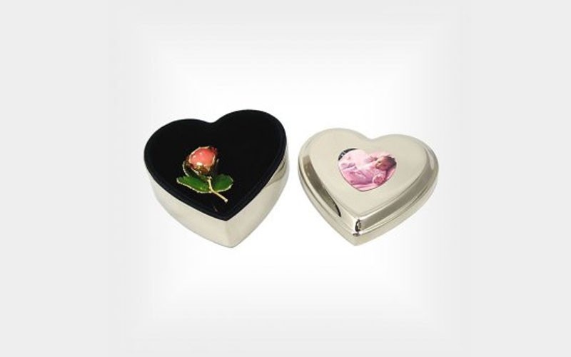 1st Mothers Day 24k Gold Rose Gift in Photo Heart Box