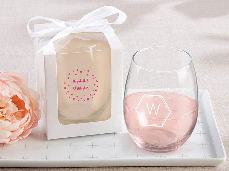 Personalized Modern Classic 15 oz Stemless Wine Glass