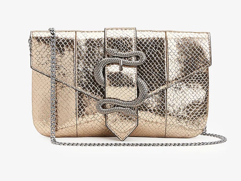 Snake Buckle Fold Over Clutch For Women