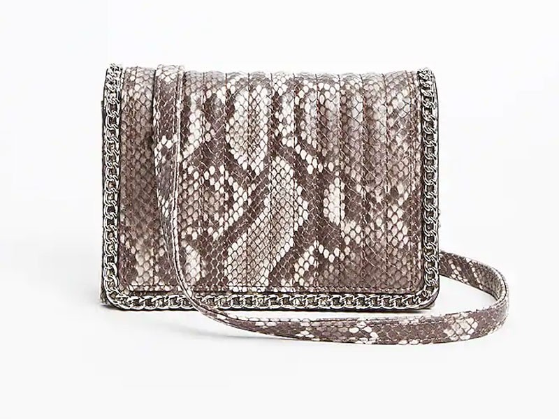 Women's Snakeskin Print Shoulder Bag