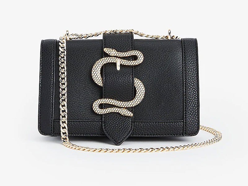 Women's Snake Buckle Chain Strap Shoulder Bag