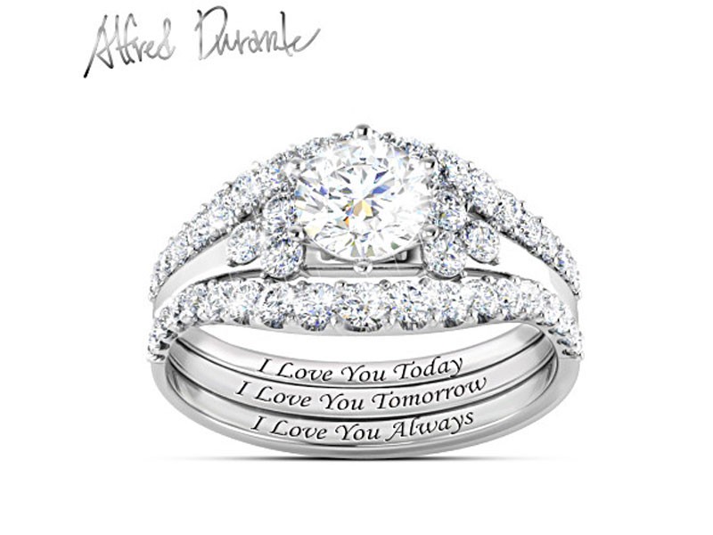 Alfred Durante I Love You Always Topaz Stacking Ring