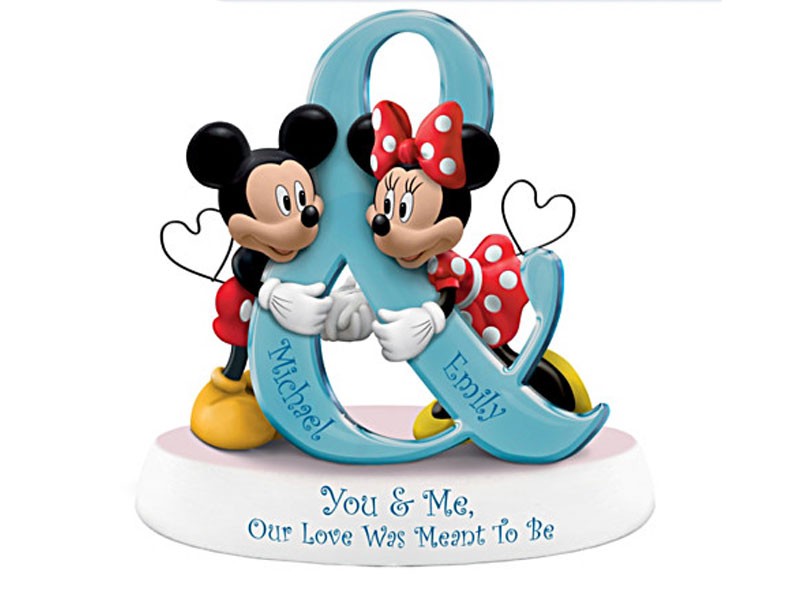 Disney Mickey Mouse And Minnie Mouse Personalized Figurine