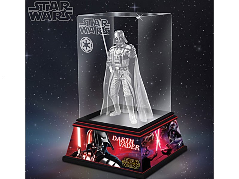 Star Wars Darth Vader Laser-Etched Glass Sculpture