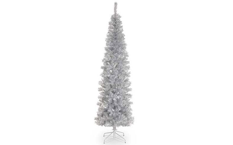 National Tree 6ft. Silver Tinsel Tree