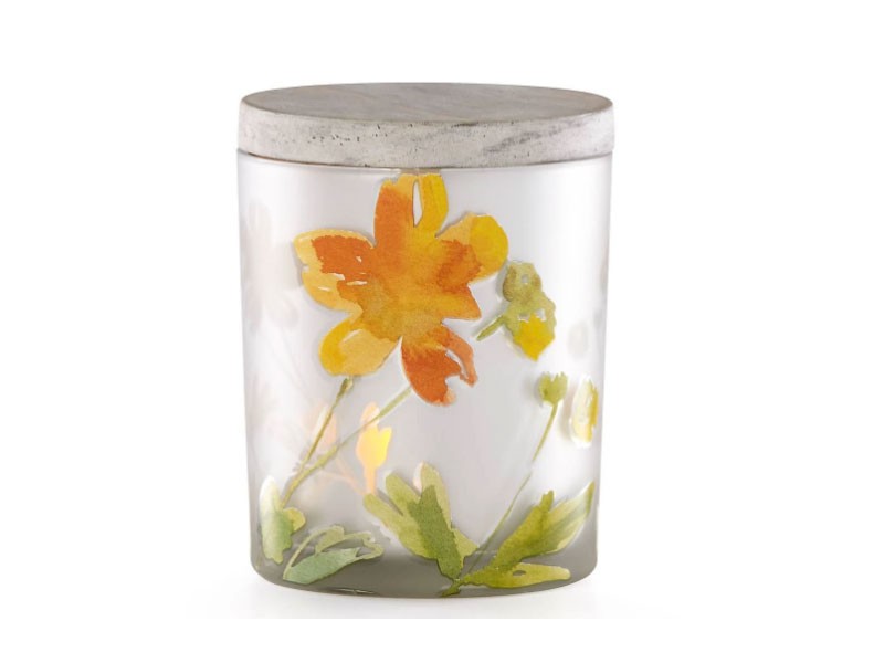 Spring Watercolors Daffodil Candle Votive