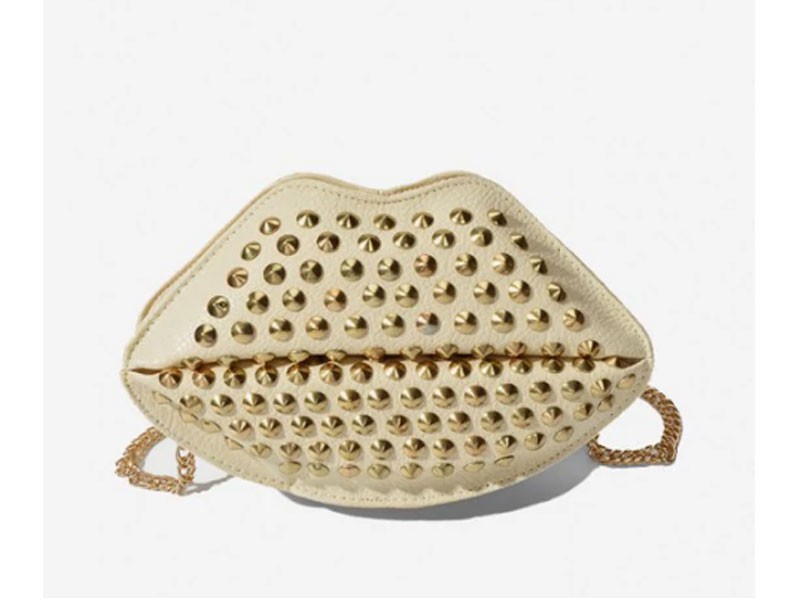 Chain Mouth Shape Rivet Shoulder Bag