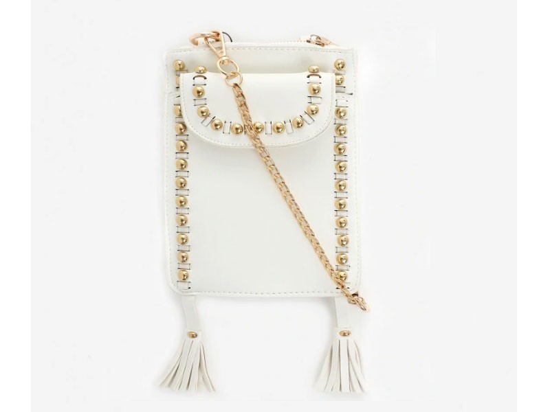 Rivet Tassel PU Leather Crossbody Bag