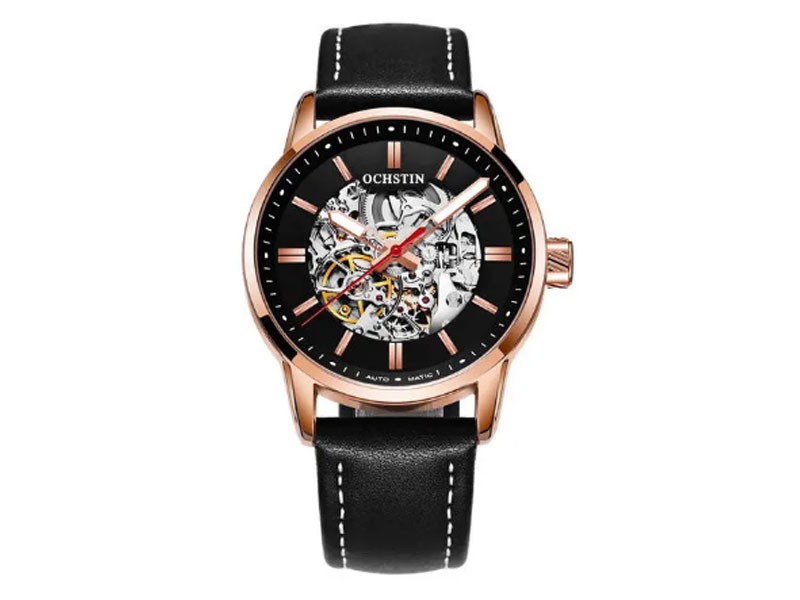 Ochstin 62001 Automatic Mechanical Men's Watches Luminous Display Leather Strap