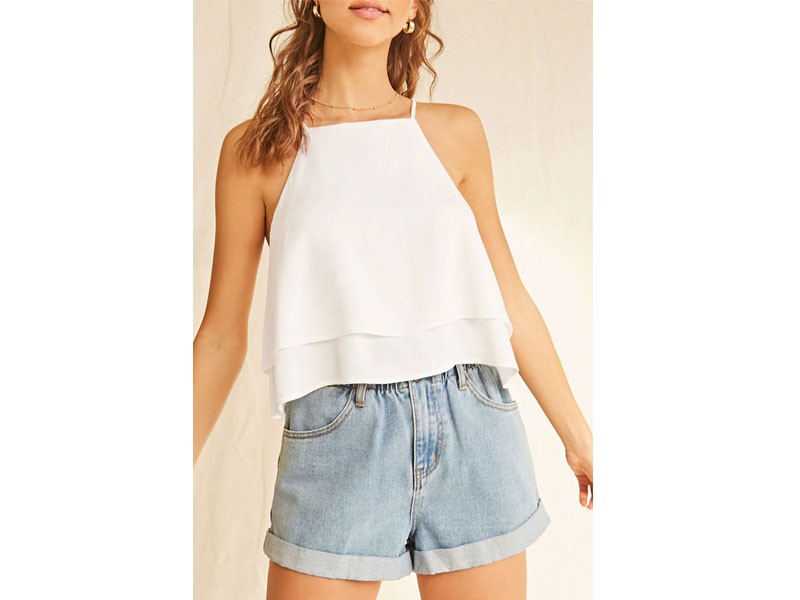 Relaxed Tiered Flounce Cami Top For Women