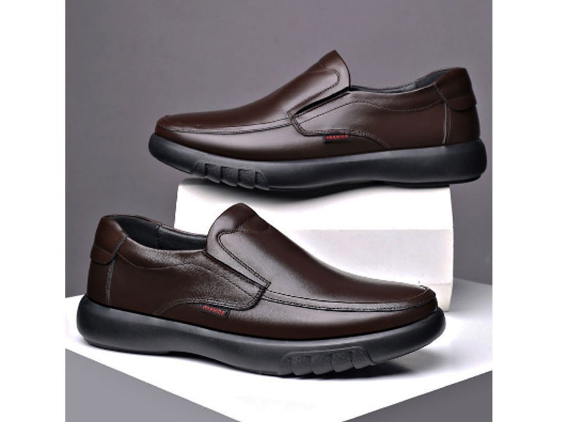 Men's Non Slip Slip-ons Soft Sole Business Casual Leather Shoes