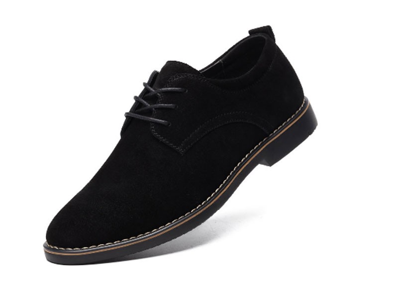 British Style Suede Oxfords Lace Up Business Formal Casual Shoes For Men