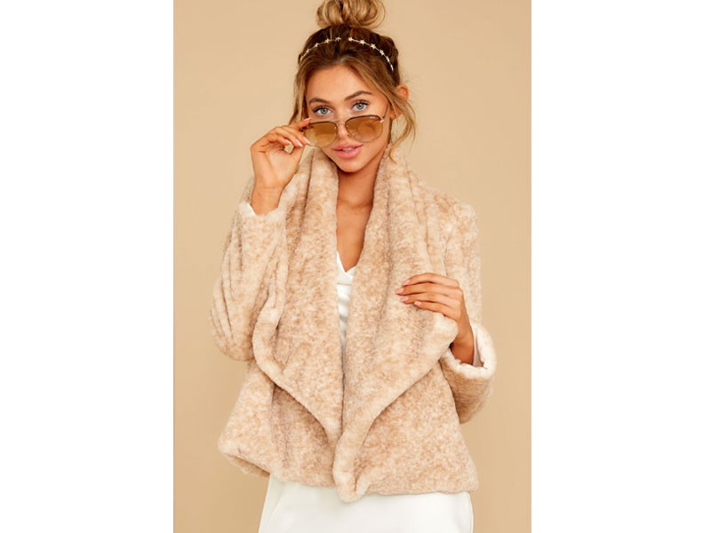 Cool Like You Natural Vegan Fur Jacket For Women