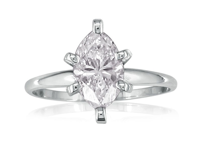 Marquise Diamond Engagement Ring White Gold