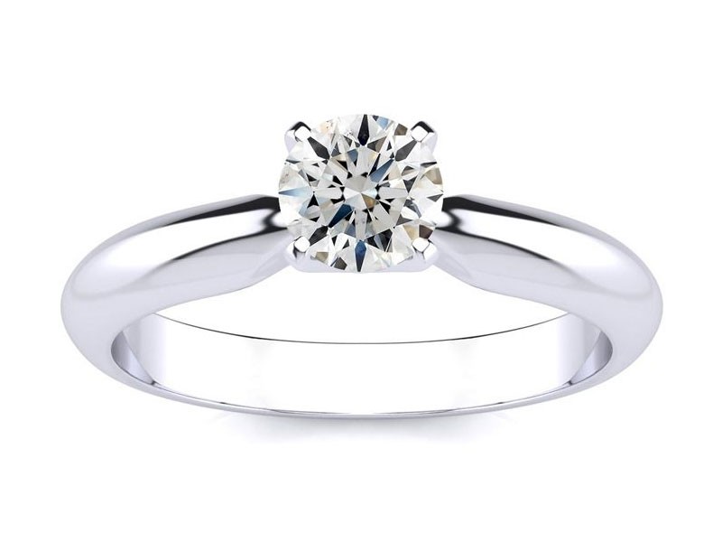 White Gold 1/2 Carat Diamond Engagement Ring