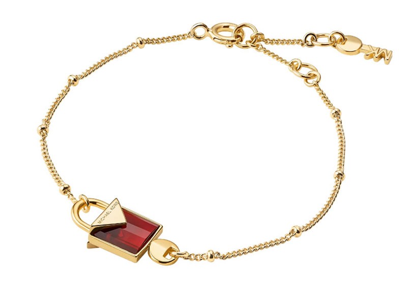 Michael Kors Women's Semi-Precious 14K Gold Silver Bracelet