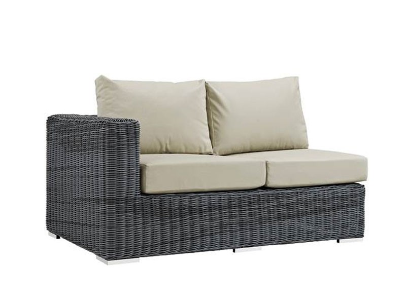 Summon Outdoor Patio Sunbrella Left Arm Loveseat