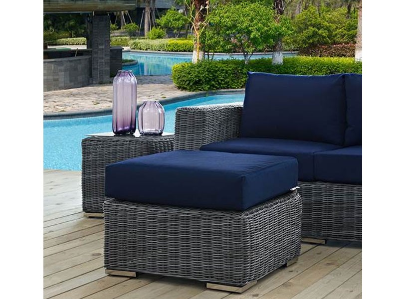 Summon Outdoor Patio Sunbrella Ottoman