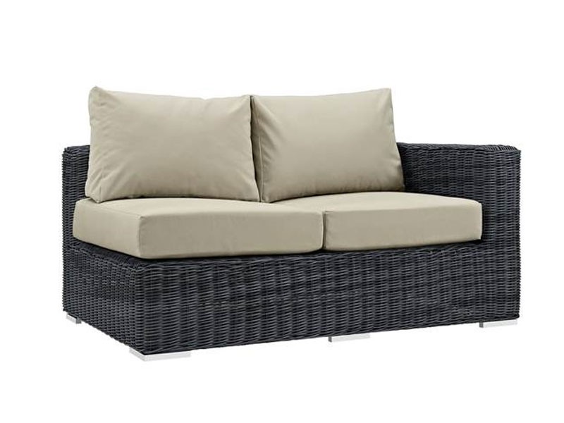 Summon Outdoor Patio Sunbrella Right Arm Loveseat