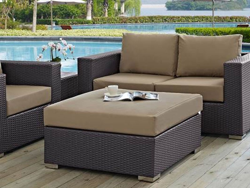 Convene Outdoor Patio Large Square Ottoman