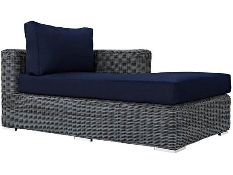 Summon Outdoor Patio Sunbrella Right Arm Chaise