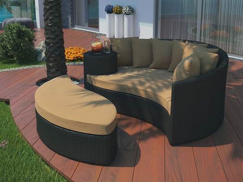 Taiji Outdoor Patio Wicker Daybed