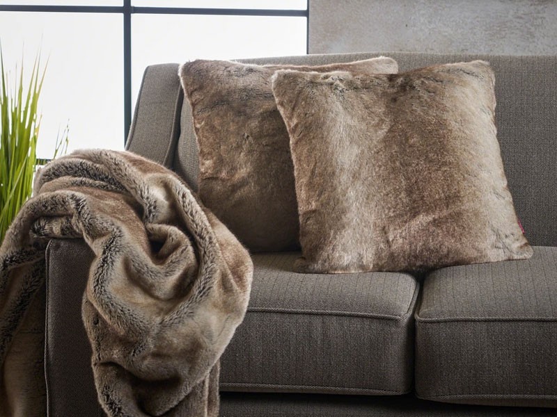 Trepida Faux Fur Pillows and Throw Blanket Combo