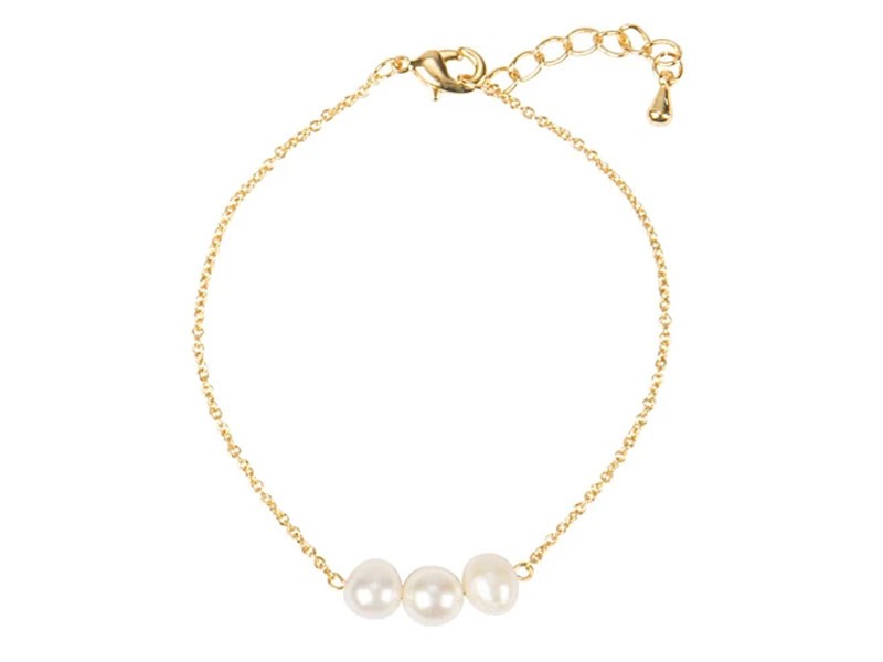 Personalized Three Pearl Bracelet