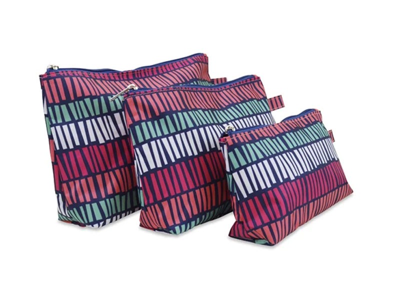 Tribal Stripe 3 Piece Cosmetic Bag Set