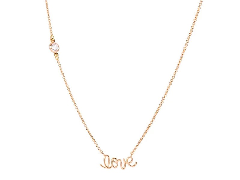 Personalized Rose Gold Love Necklace