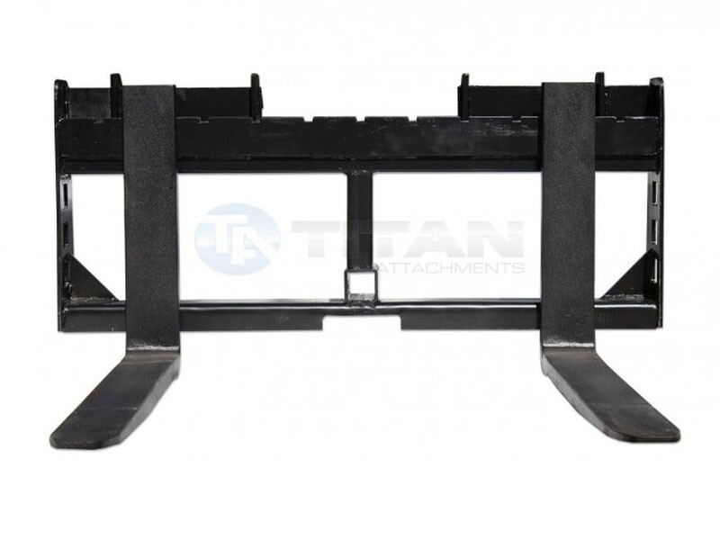 Pallet Fork & Trailer Hitch Titan Skid Steer Attachment