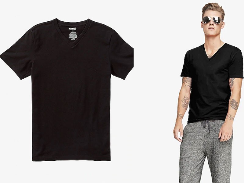 Slim Stretch V-Neck T-Shirt For Men