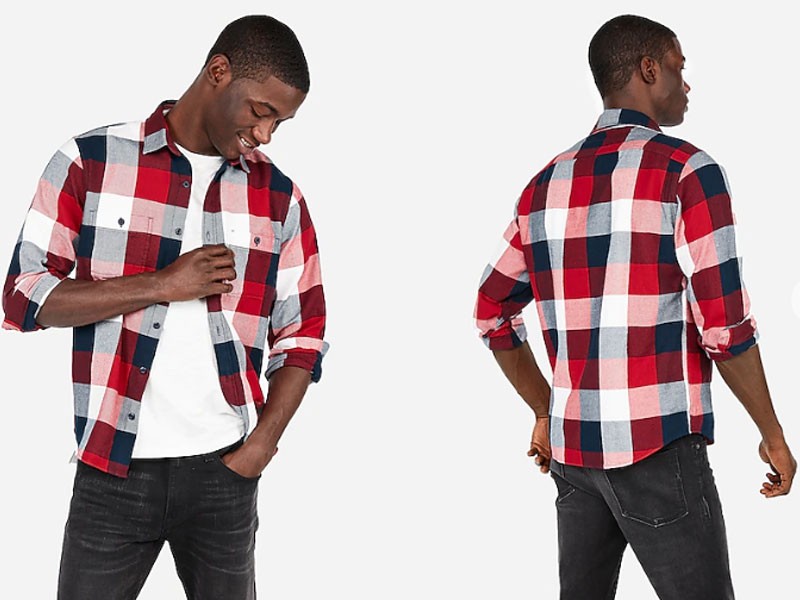 Men's Check Plaid Flannel Shirt