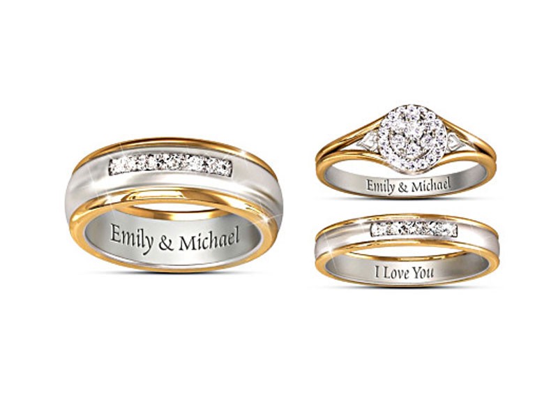 Together Forever Customized His & Hers Diamond Wedding Rings