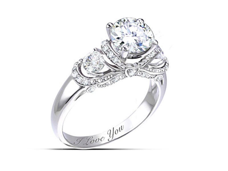 Once Upon A Romance Personalized Diamonesk Bridal Ring