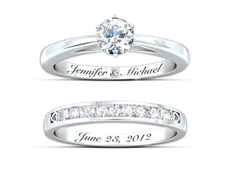 Personalized Our Forever Love Diamond Bridal Ring Set
