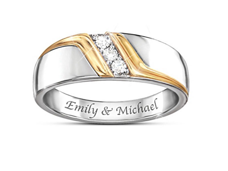 Enduring Love Personalized Men's Diamond Ring