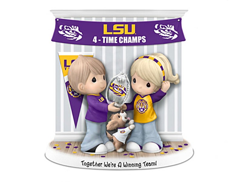 LSU Tigers Precious Moments Porcelain Figurine