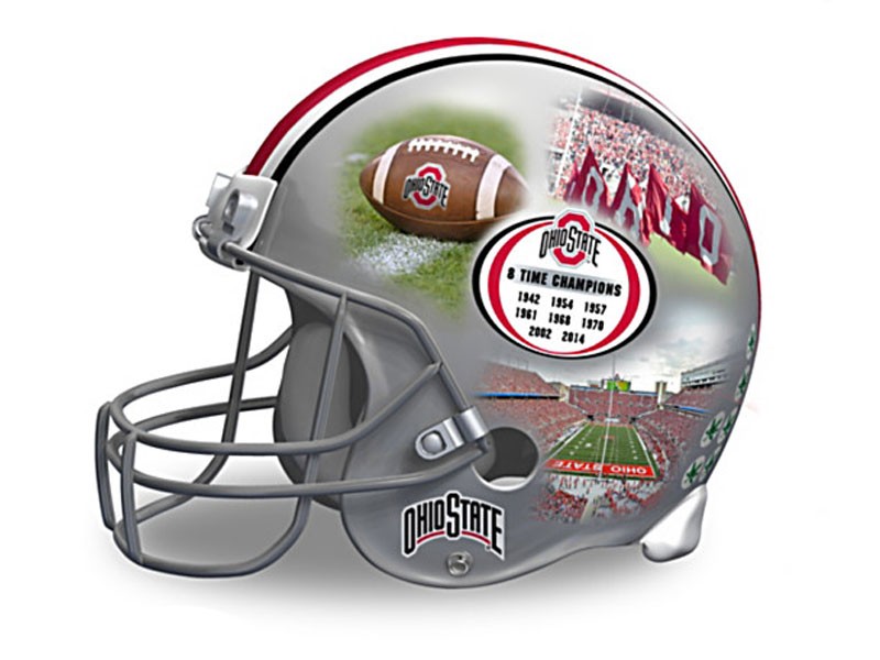 Ohio State Buckeyes Collage Football Helmet Sculpture