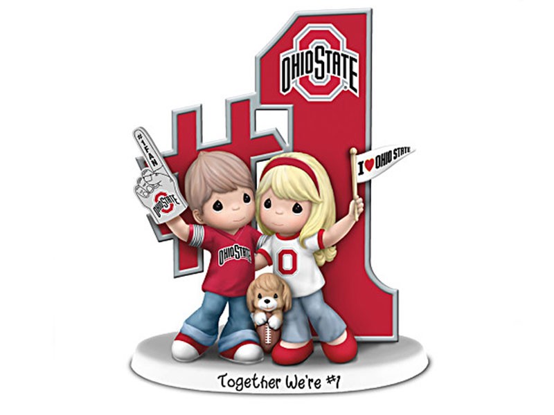 Precious Moments Romantic Buckeyes Football Figurine