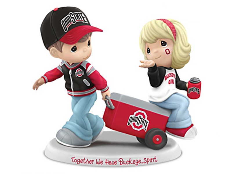 Precious Moments Buckeyes Tailgating Fans Figurine