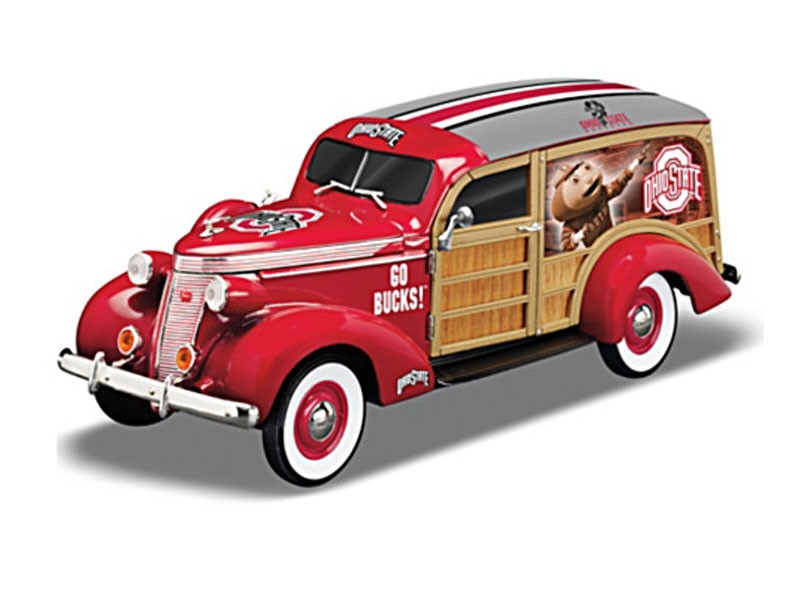 Scale Ohio State Buckeyes Woody Wagon Sculpture