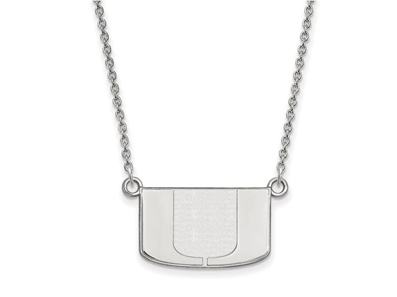 Unisex University of Miami Small Pendant Necklace