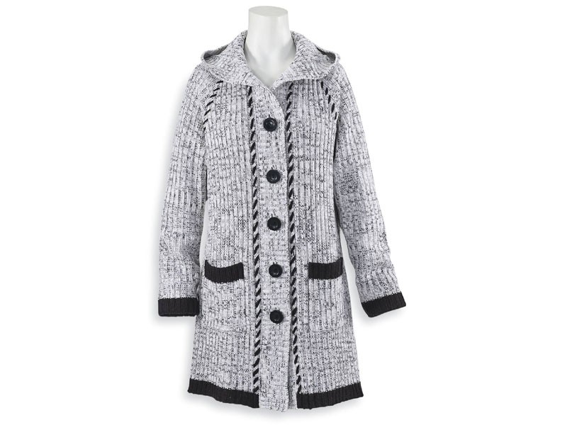 Whipstitch Sweater Coat For Women