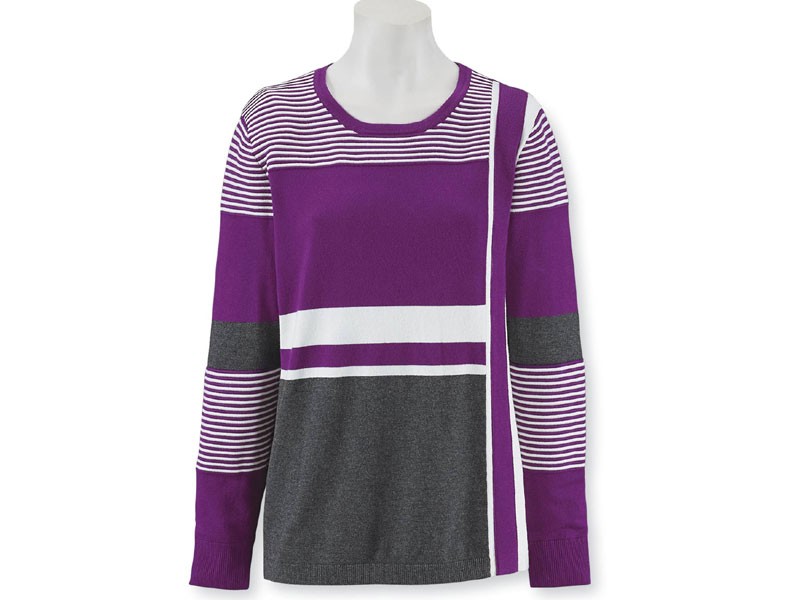 Ottoman Stripes Sweater For Women