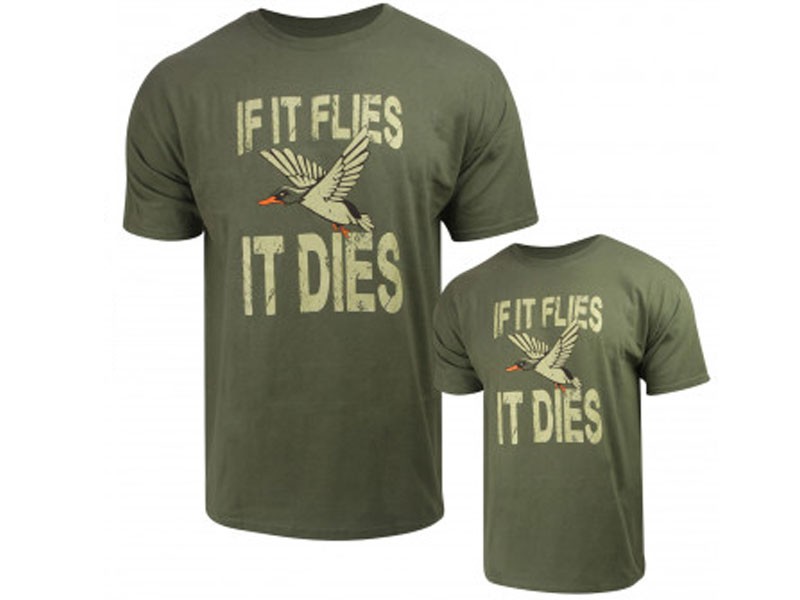 If It Flies It Dies T-Shirt OD Green