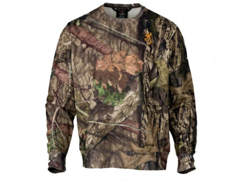 Browning Varsity Fleece Long Sleeve Crew Mossy Oak Country