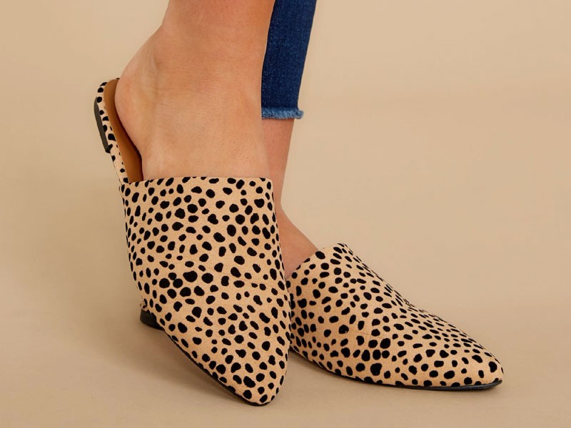 Bad Blood Cheetah Print Mules For Women