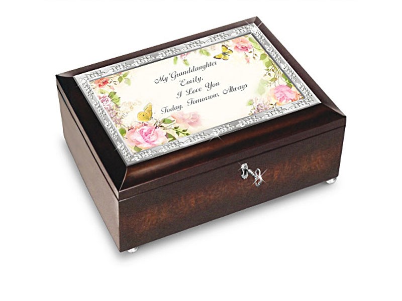 Granddaughter Music Box With Personalized Sentiment